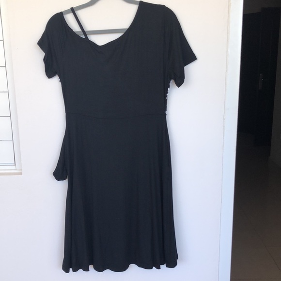 NWT BK2 black animal print short dress  Medium - Picture 5 of 5